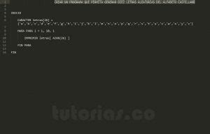 Arreglos Pseudocodigo Generar Letras Aleatorias Tutorias Co