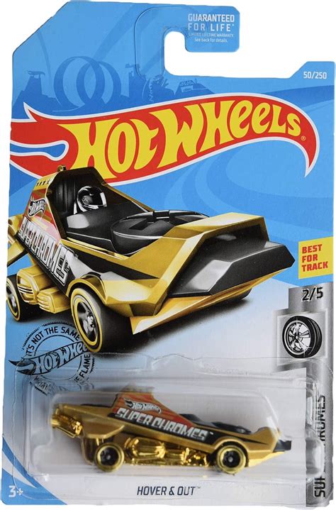Amazon Hot Wheels Super Chromes 2 5 Hover Out 50 250 Gold Toys Games