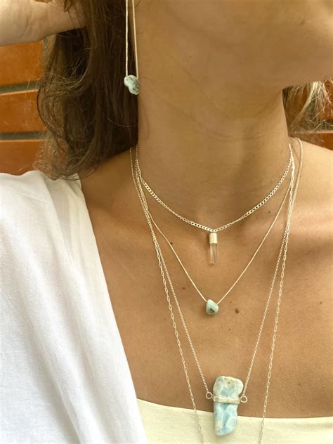 Colar Sea Larimar Prata