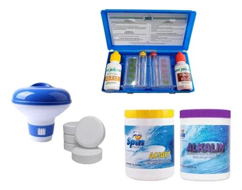 Kit Basico Para Ajustar Ph Y Cloro Para Alberca Envío gratis