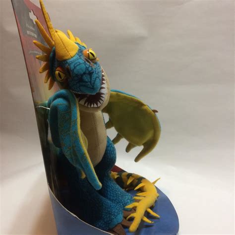 Dreamworks How To Train Your Dragon Deadly Nadder Plush 2010 Blue Gold ...