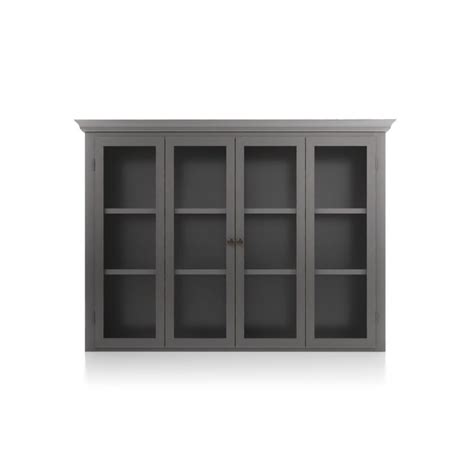 Cameo Grigio Modular Hutch With Glass Doors Crate And Barrel