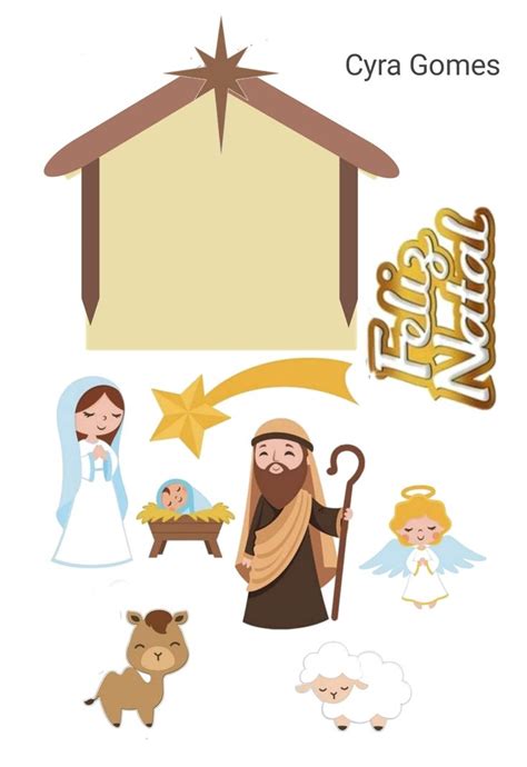 Topo de bolo presépio Nativity scene Nativity Nativity crafts