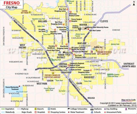 Fresno California Map | Detailed City and Highway Map