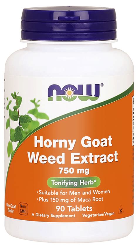 Horny Goat Weed Extract 750 Mg 90 Tabletek NOW