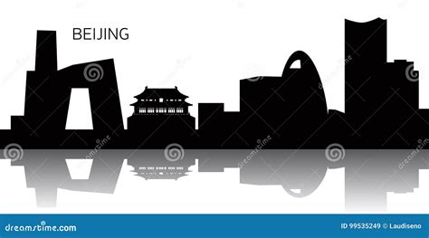 Cityscape of Beijing stock vector. Illustration of chinese - 99535249