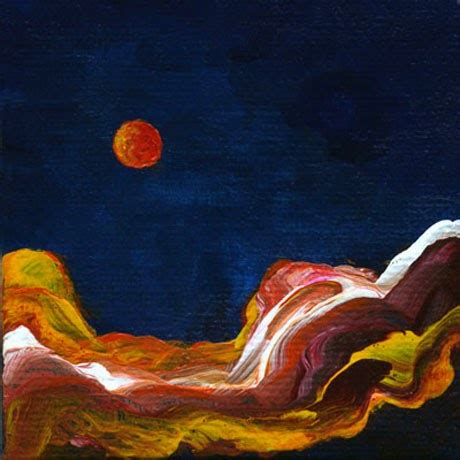 Marina Petro Adventures In Daily Painting Moon Fire Miniature