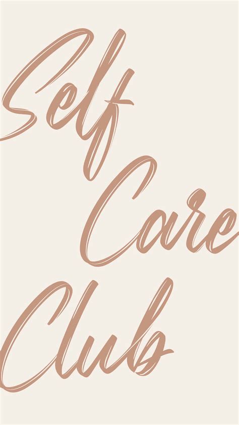 Download Self Care Club Elegant Script Wallpaper