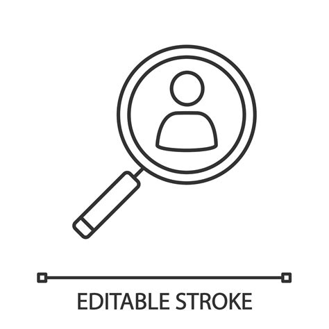 Staff Searching Linear Icon Personnel Hiring Thin Line Illustration