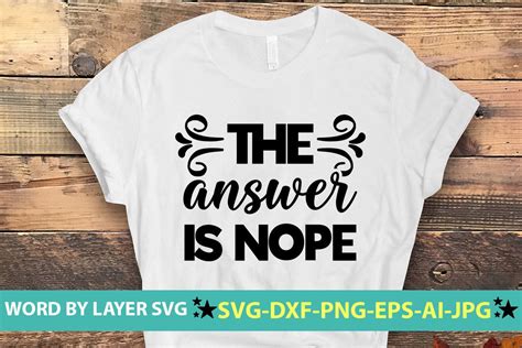 The Answer Is Nope Svg Cut File Graphic By Nzgraphic · Creative Fabrica