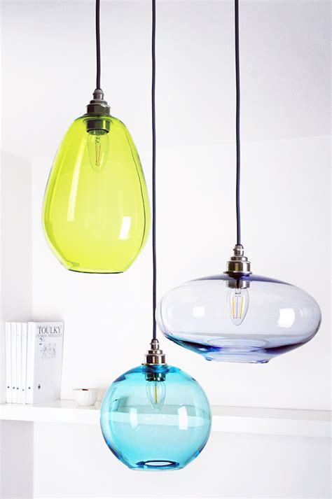 Colored Glass Pendant Lights For Kitchen Island Kitchen Ideas