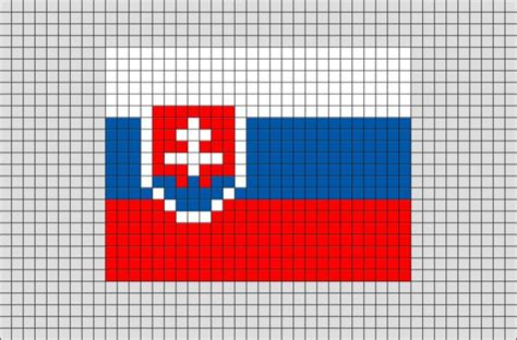 Flag of Slovakia Pixel Art | Pixel art, Art box subscription, Pixel art ...