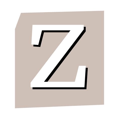 Vector ransom letter z. Latin letter cut-outs from newspaper or ... 