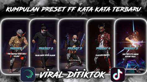 Kumpulan 5 Preset Am Ff Solo🎟🎟kata Kata Terbaru😎💌viral Di Tik Tok 🐱 Youtube