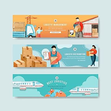 Logistics Banner Design With Forklift Template Download on Pngtree