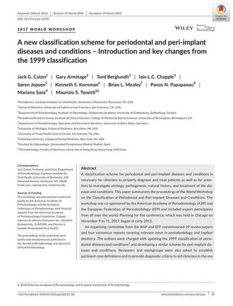 Nueva clasificación de enfermedades periodontales EstuDientes uDocz