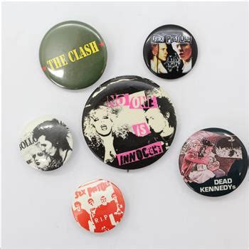 Set Of Punk Rock Pins Dead Kennedys Sex Pistols The Clash Sid Nancy Property Room