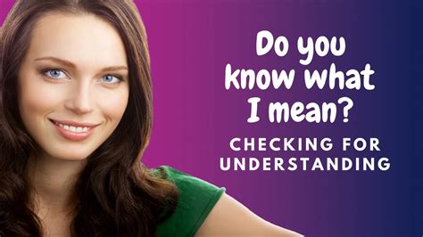 How To Learn English Checking For Understanding Youtube