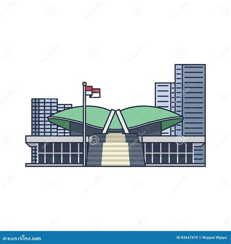 Gedung DPR stock vector. Illustration of berdasi, politik - 83647475