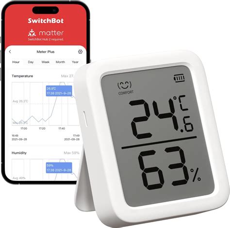 Meross Wlan Hygrometer Thermometer Innen Smart Temperatur Und