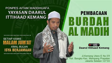 Majelis Rutin Malam Jumat Pembacaan Burdah Youtube