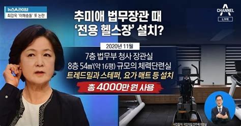 국감장에서도 소환된 추미애 전용 헬스장 논란