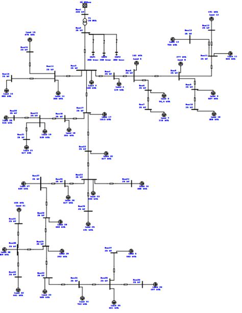 One Line Diagram Of The Ieee 37 Bus Power System Download Scientific