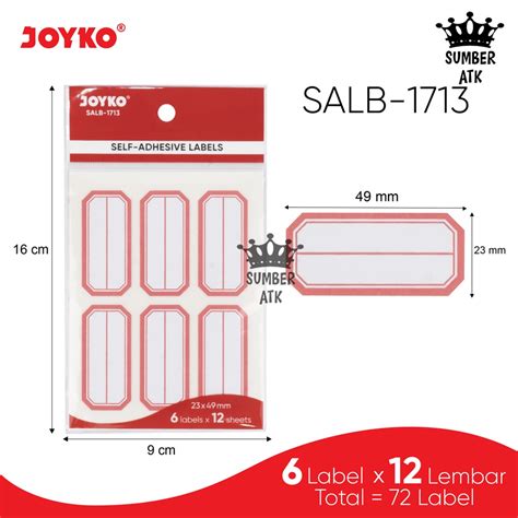 Jual Label Sticker Self Adhesive Labels Joyko Salb Shopee Indonesia