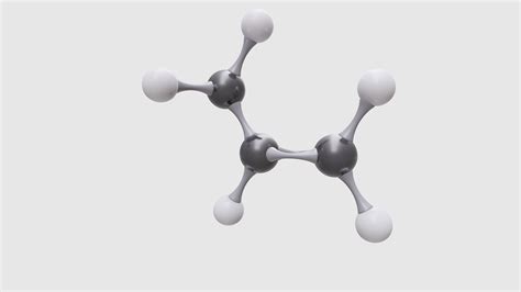 Propene Molecule With Pbr K K D Model Turbosquid