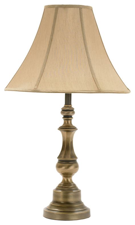 Fangio Lighting S Ab In Candlestick Metal Table Lamp In Antique