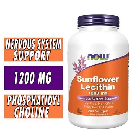 Sunflower Lecithin Now Foods Nervous System Support