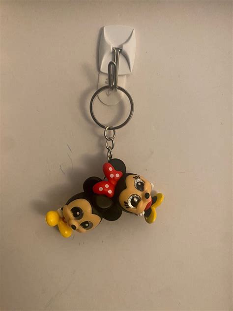 Mickey And Minnie Keychain Etsy