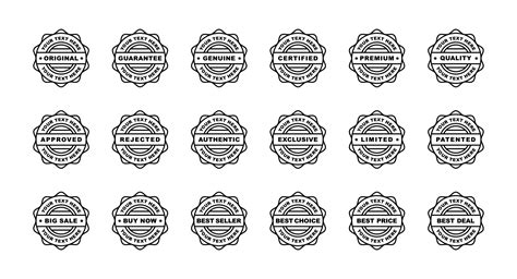 Stamp seal icon set vector illustration 17800461 Vector Art at Vecteezy