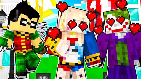 BEBÊ ROBIN VIROU O CUPIDO DO CORINGA E DA ARLEQUINA NO MINECRAFT YouTube