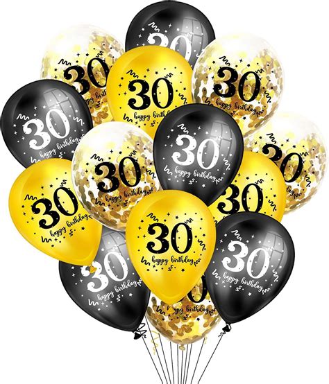 Amazon.com: AMZPTBOY 30th Birthday Party Balloons 12 Inch 30 Year Old ...