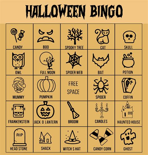 Printable Halloween Bingo Cards