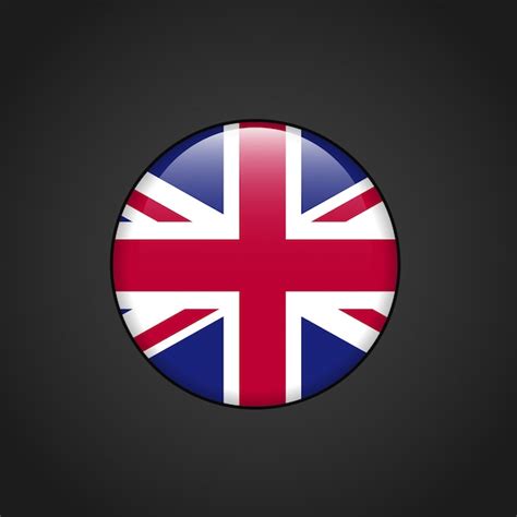 Premium Vector | British flag rounded vector design