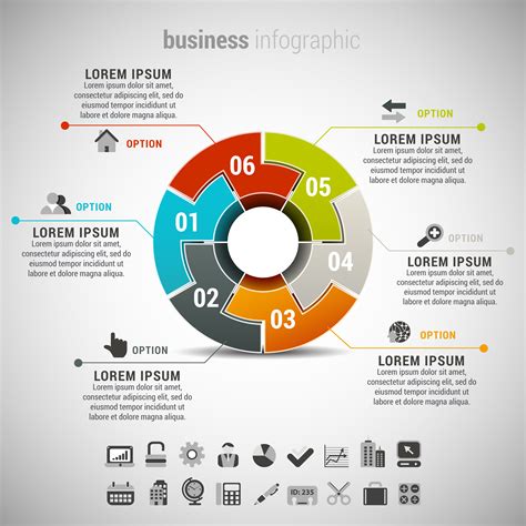 Tabla De Infograf A Circular Colorido Negocio Descargar Vectores