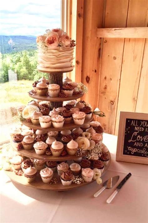 Rustic Cupcake Stand 5 Tier Tower Holder For Donuts Or Pastries For