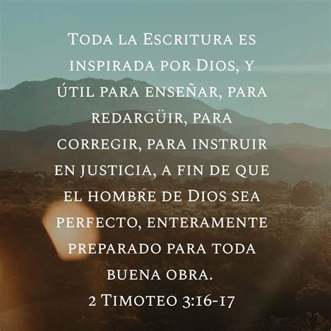 2 Timoteo 3 16 17 Hombre de dios Hermosas citas Citas bíblicas