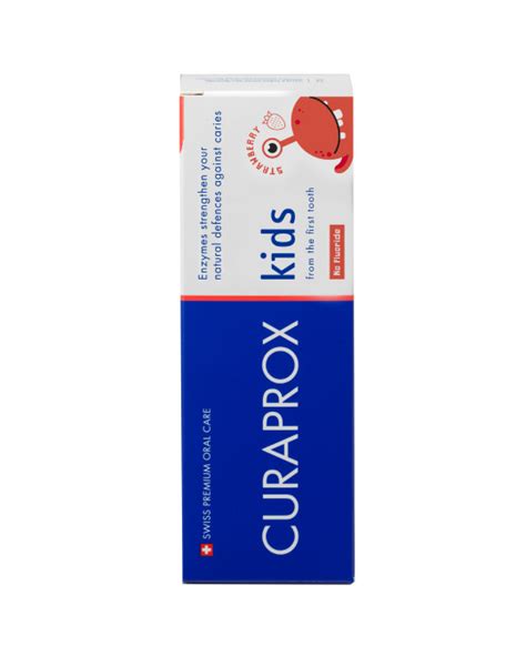 Дитяча зубна паста Curaprox Kids без фтору, смак полуниці, 60 мл ...