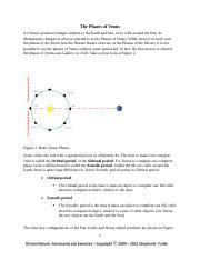 Lab Phases Of Venus Docx The Phases Of Venus As Venus S Position