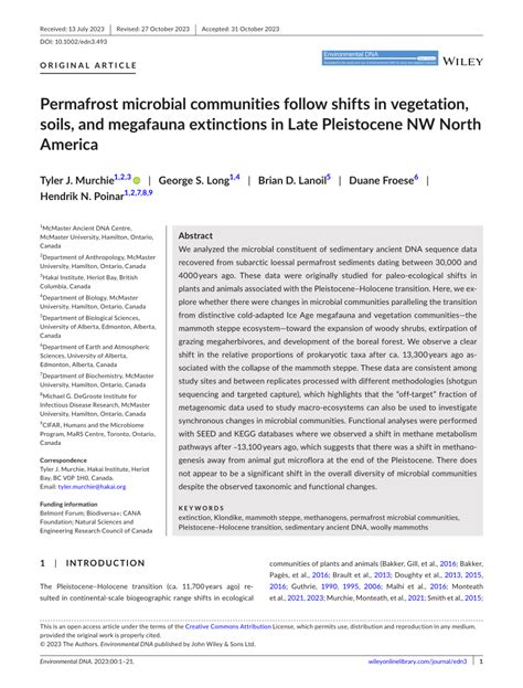 Pdf Permafrost Microbial Communities Follow Shifts In Vegetation