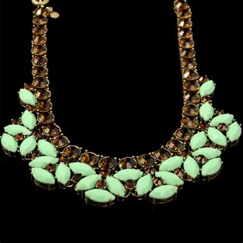 Free Shipping High Quality Bule Bead Statement Necklace Min Order 20