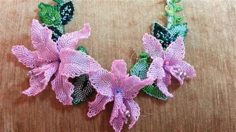 Колье "Манящие орхидеи". Часть 4 СБОРКА/Necklace "Alluring Orchids ...