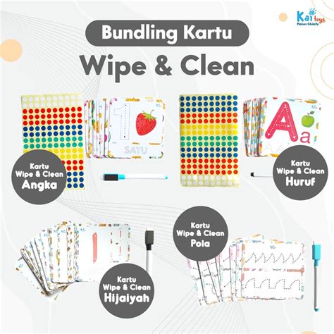 Bundling Kartu Wipe And Clean 74 Kartu Flashcard Angka Huruf Hijaiyah