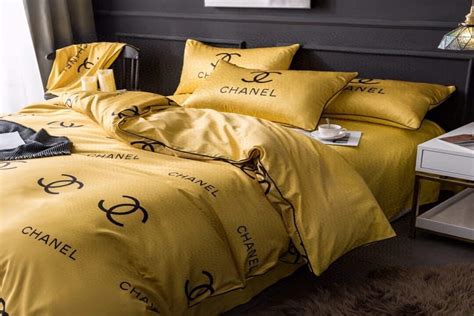 Chanel Bedding Set; Comfortable Durable 4 Colors Pink Gray Gold Black - Arad Branding