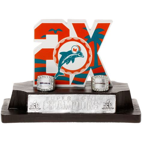 Miami Dolphins 2-Time Super Bowl Champions Commemorative On The Fifty ...