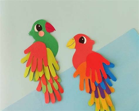 Parrot Handprint Craft for Kids - Easy Crafts For Kids