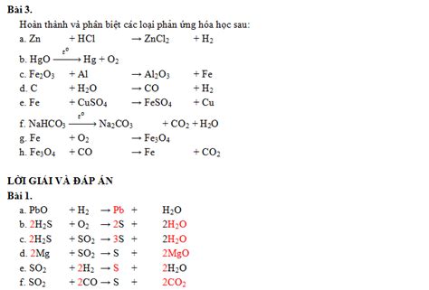 Bài tập cân bằng phản ứng oxi hóa khử lớp 10 Học Học nữa Học Mãi